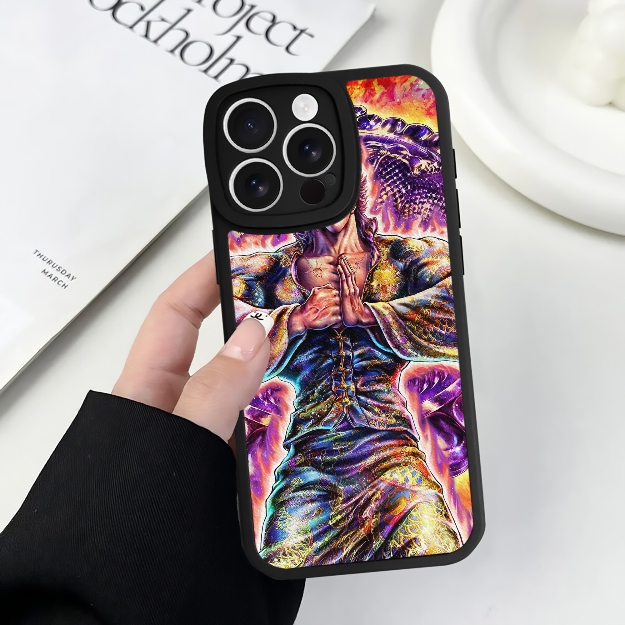 （画像用） 北斗の拳 Fist of the North Star 【iPhone 16シリーズ対応】シリコンスマホケース（レザー調） 材質：シリコン
